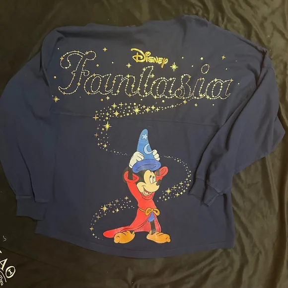 Imagineer Rare Cast Member Spirit Jersey Fantasia Mickey Mouse Large Navy Gold - Picture 1 of 7